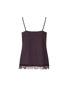 ESSENZA Luna Uni Plum wine Top mouwloos M