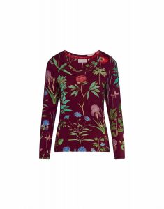 ESSENZA Luyza Marigold Bordeauxrood Top lange mouw L