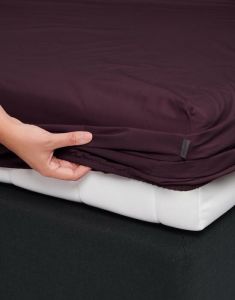 ESSENZA Minte Burgundy Hoeslaken 90 x 200 cm