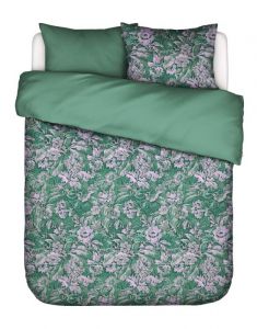 ESSENZA Yfke Easy green Dekbedovertrekset 240 x 220 cm