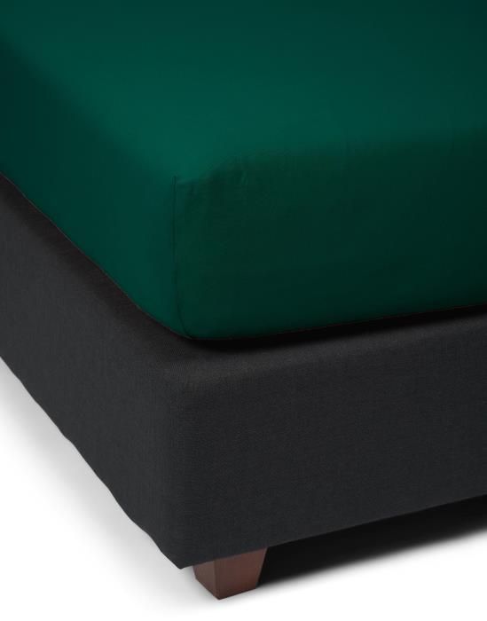 materiaal Bezienswaardigheden bekijken Vermoorden ESSENZA Premium Jersey Hoeslaken Pine green 90-100 x 200-220 cm